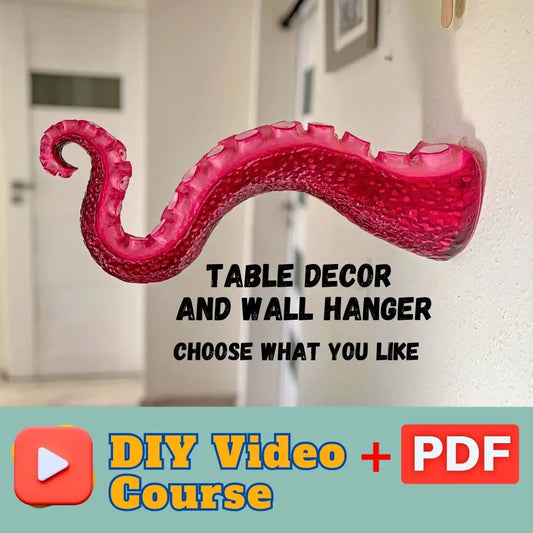 papier mache tentacle wall hook and table decor handmade sculpture DIY project