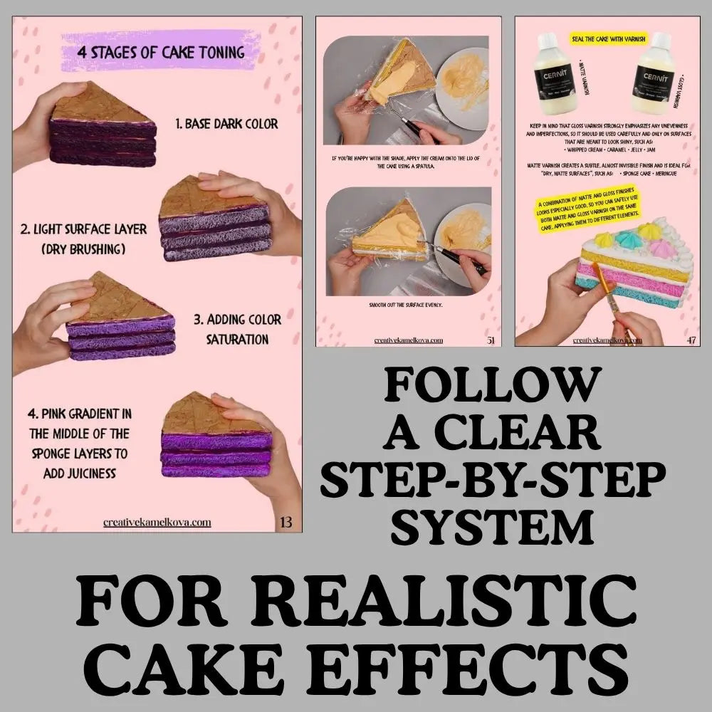Step by step tutorial showing how to create realistic cake box with painting techniques
