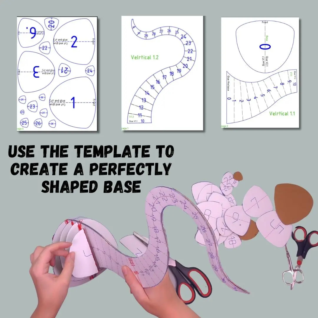 papier mache tentacle printable template for building armature base shape DIY tutorial