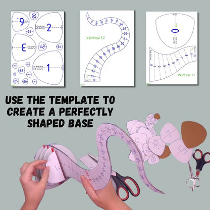 papier mache tentacle printable template for building armature base shape DIY tutorial