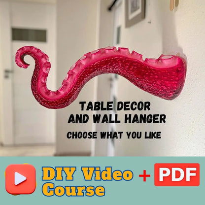 papier mache tentacle wall hook and table decor handmade sculpture DIY project