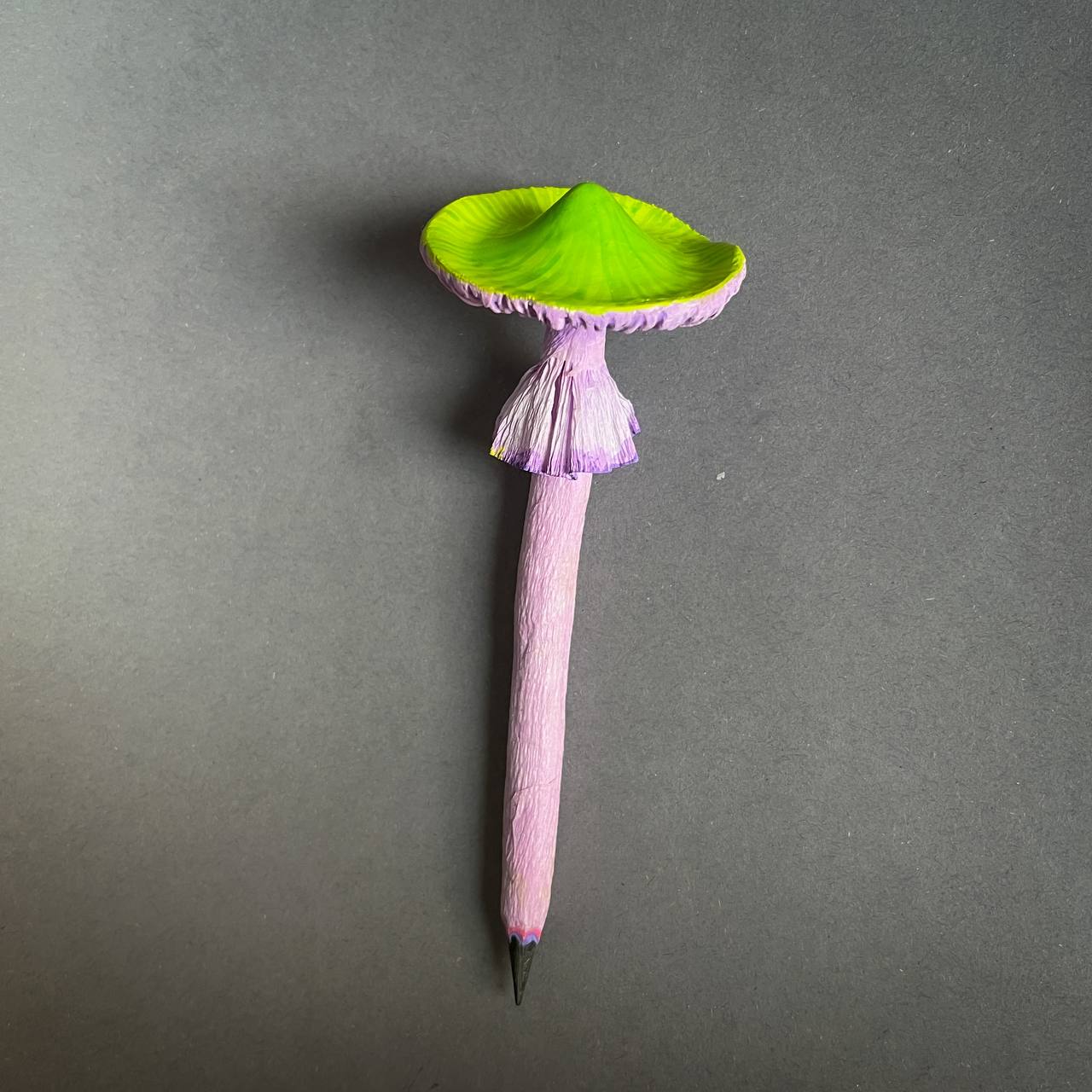 Mushroom Toadstool Pencil green, black (different color, shape and set)