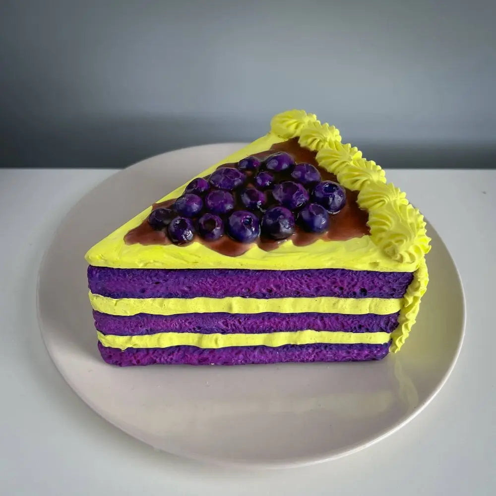 realistic berry cake slice trinket box with layered texture and handmade dessert design